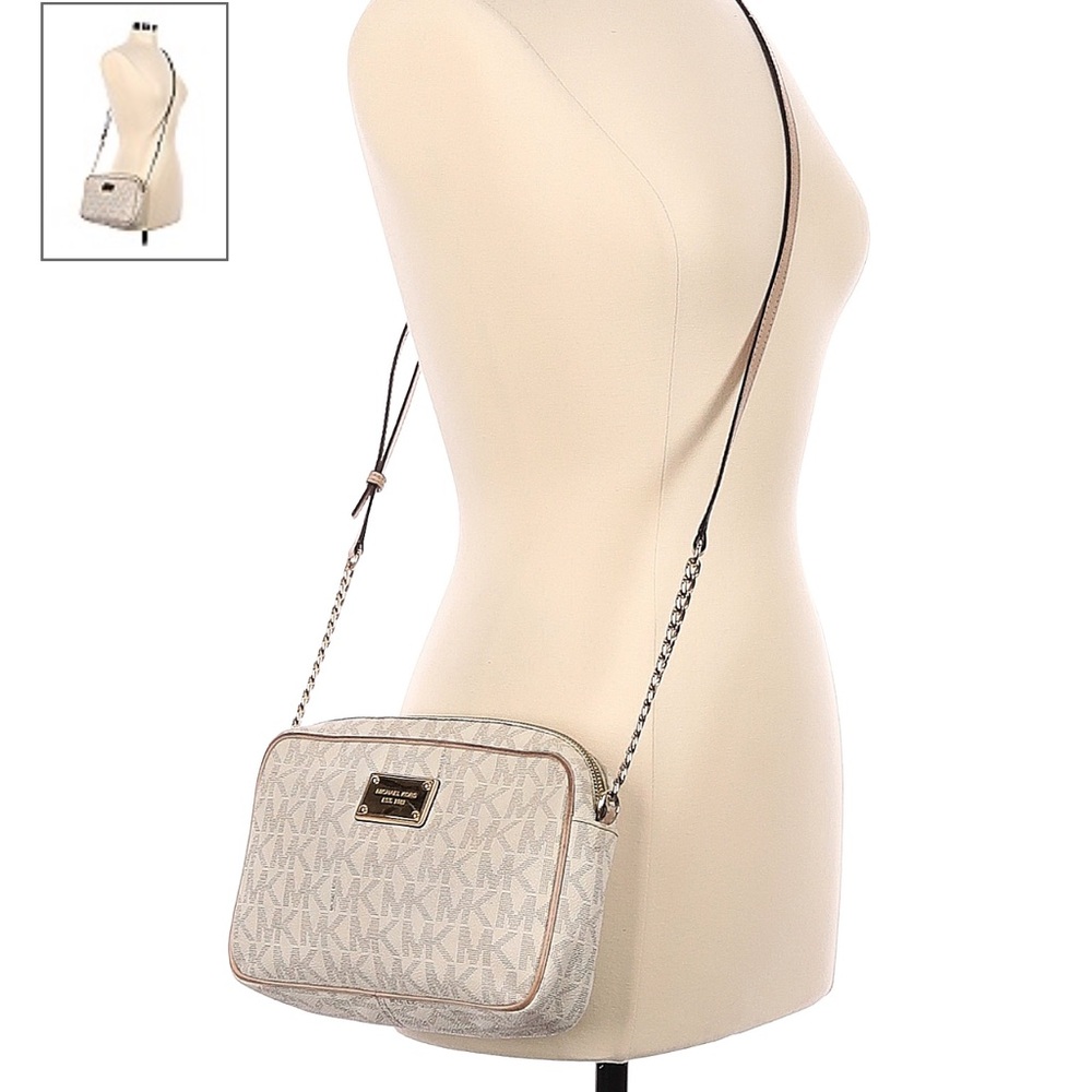Michael Kors Monogram Beige Crossbody Bag